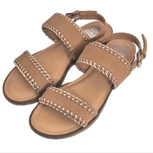 Dolce Vita Tan Braided Strap Leather Sandals